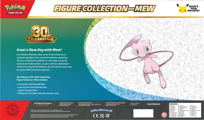Back view of Pokémon TCG 30th Celebration Mew Figure Collection packaging