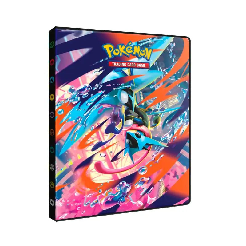 Pokémon TCG 9-Pocket Portfolio featuring full-art Mega Greninja from the Mega Evolution expansion.