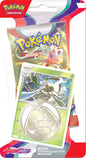 Sealed Pokémon Scarlet & Violet Checklane Blister featuring Spidops SVP010 promo card, metallic coin, and one booster pack.