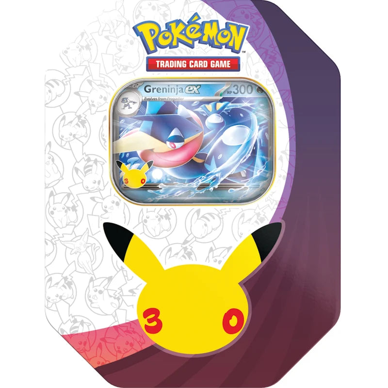 Pokémon TCG 30th Celebration Greninja ex Tin with foil Greninja ex promo card