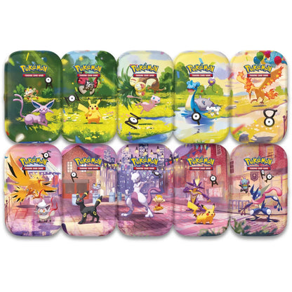 Pokémon TCG 30th Celebration collection of 10 Mini Tin designs