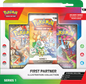 Sealed Pokémon TCG First Partner Illustration Collection Series 1 box featuring Kanto, Sinnoh, and Alola starter promo packs.