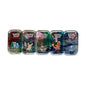 Complete set of five Pokémon TCG Kanto Friends Mini Tins featuring Pikachu, Eevee, Bulbasaur, Charmander, and Squirtle arranged to show the full panoramic art.