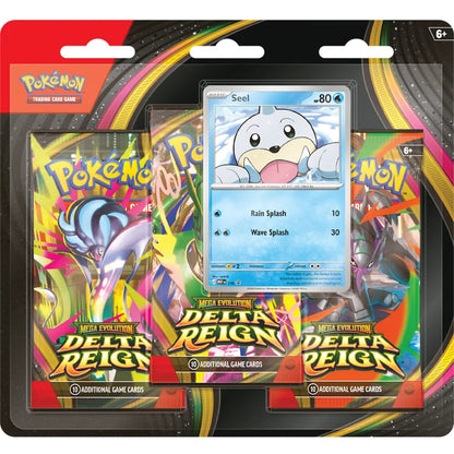 Pokémon TCG Mega Evolution Delta Reign 3-Pack Blister with Seel foil promo