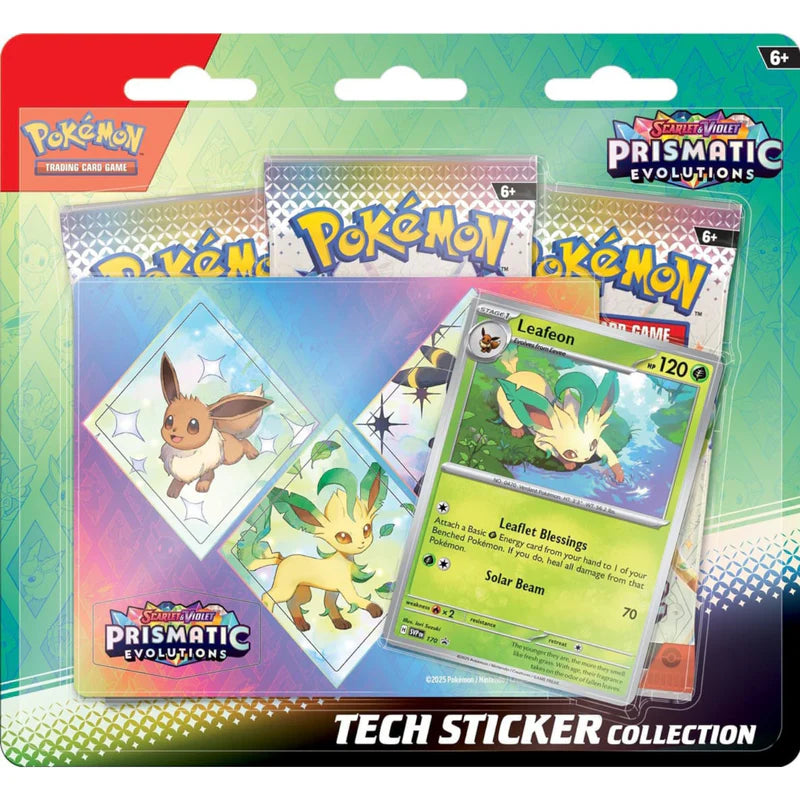 Pokemon TCG: Scarlet & Violet Prismatic Evolutions Tech Sticker Collection - Leafeon
