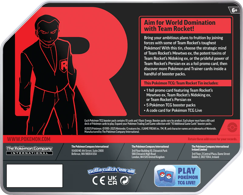 Pokémon TCG: Team Rocket Tin [Team Rocket's Persian ex]