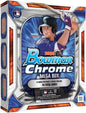 2026 Topps Bowman Chrome Baseball Mega Box with 6 packs, 36 cards and exclusive Mega Chrome inserts