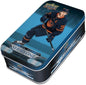 Upper Deck 2023-24 Series 1 Hockey Collector's Tin featuring NHL trading cards and Young Guns rookies