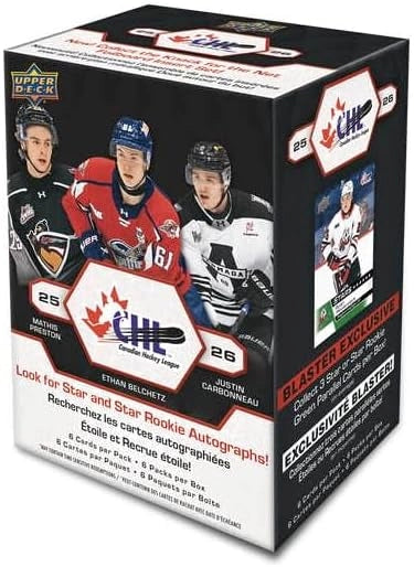 Upper Deck 2025-26 CHL Hockey Blaster Box with 6 packs and 36 cards