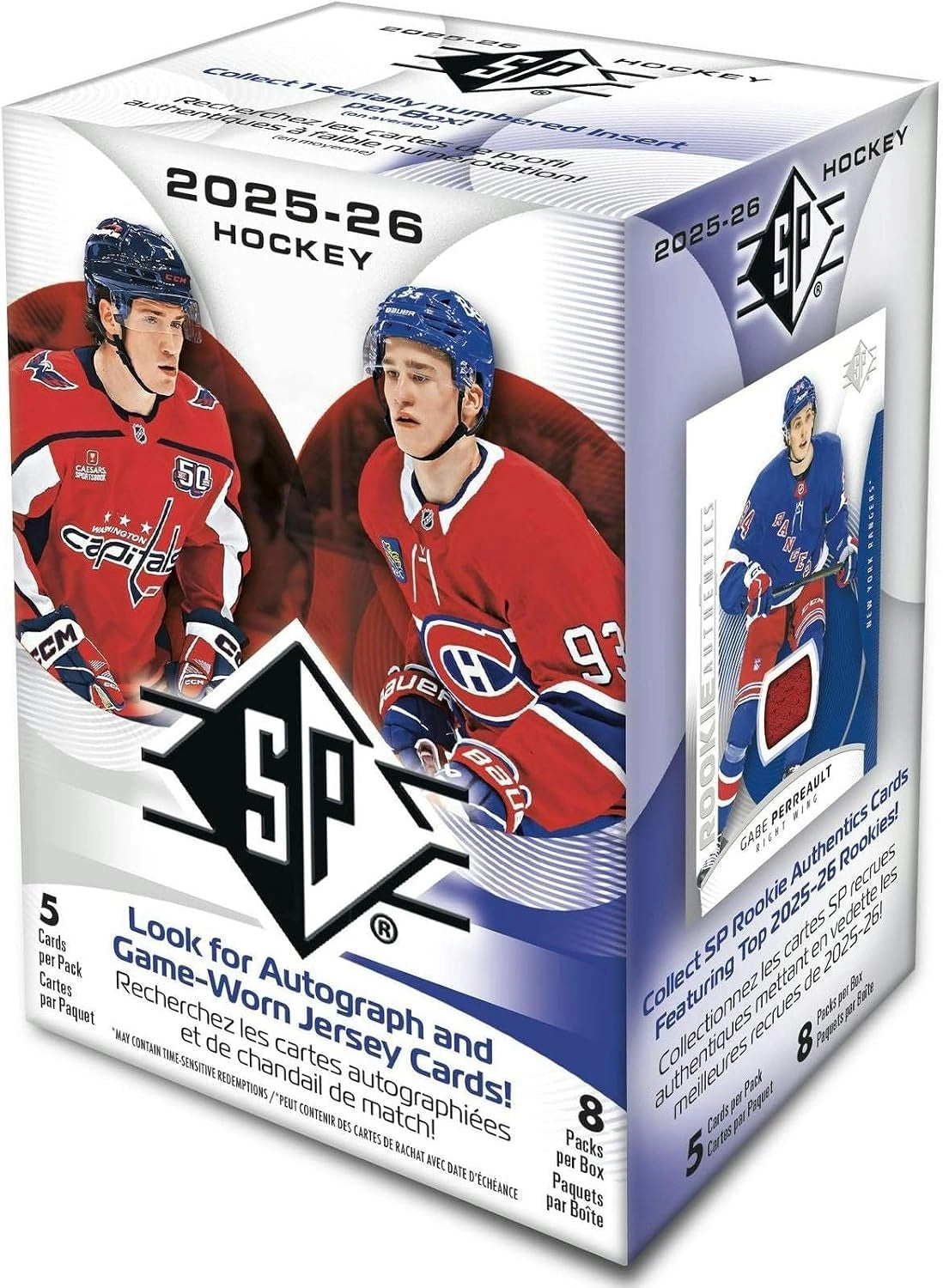 2025-26 Upper Deck SP Hockey Blaster Box featuring NHL rookie and veteran hockey trading cards