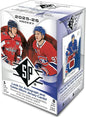 2025-26 Upper Deck SP Hockey Blaster Box featuring NHL rookie and veteran hockey trading cards