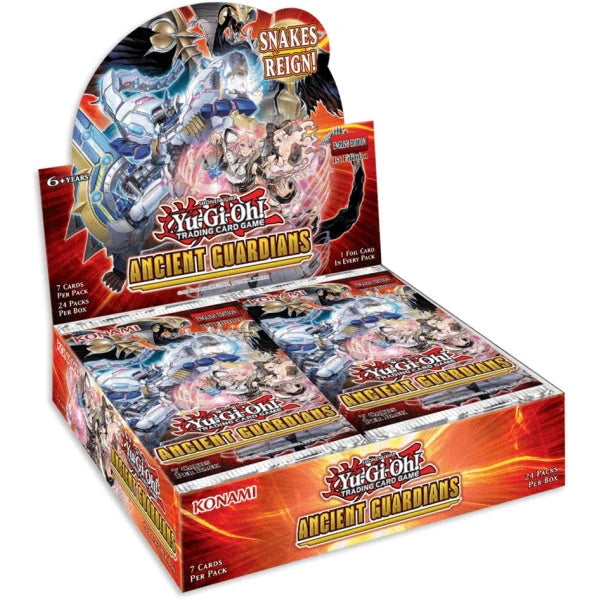 Yu-Gi-Oh! TCG Ancient Guardians 1st Edition Booster Box sealed packaging containing 24 booster packs