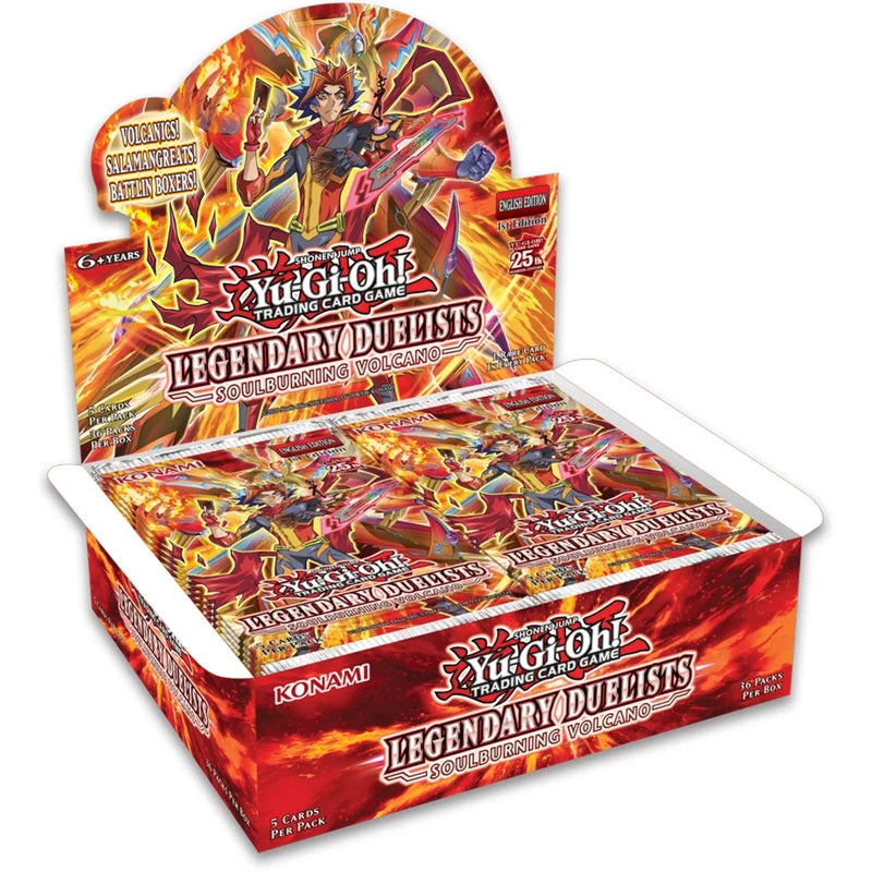Authentic Konami sealed wrap on 1st Edition Legendary Duelists Soulburning Volcano booster box