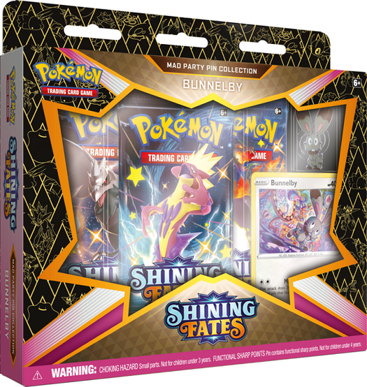 POKEMON SWSH SHINING FATES MAD PARTY PIN COLLECTION [BUNNELBY]